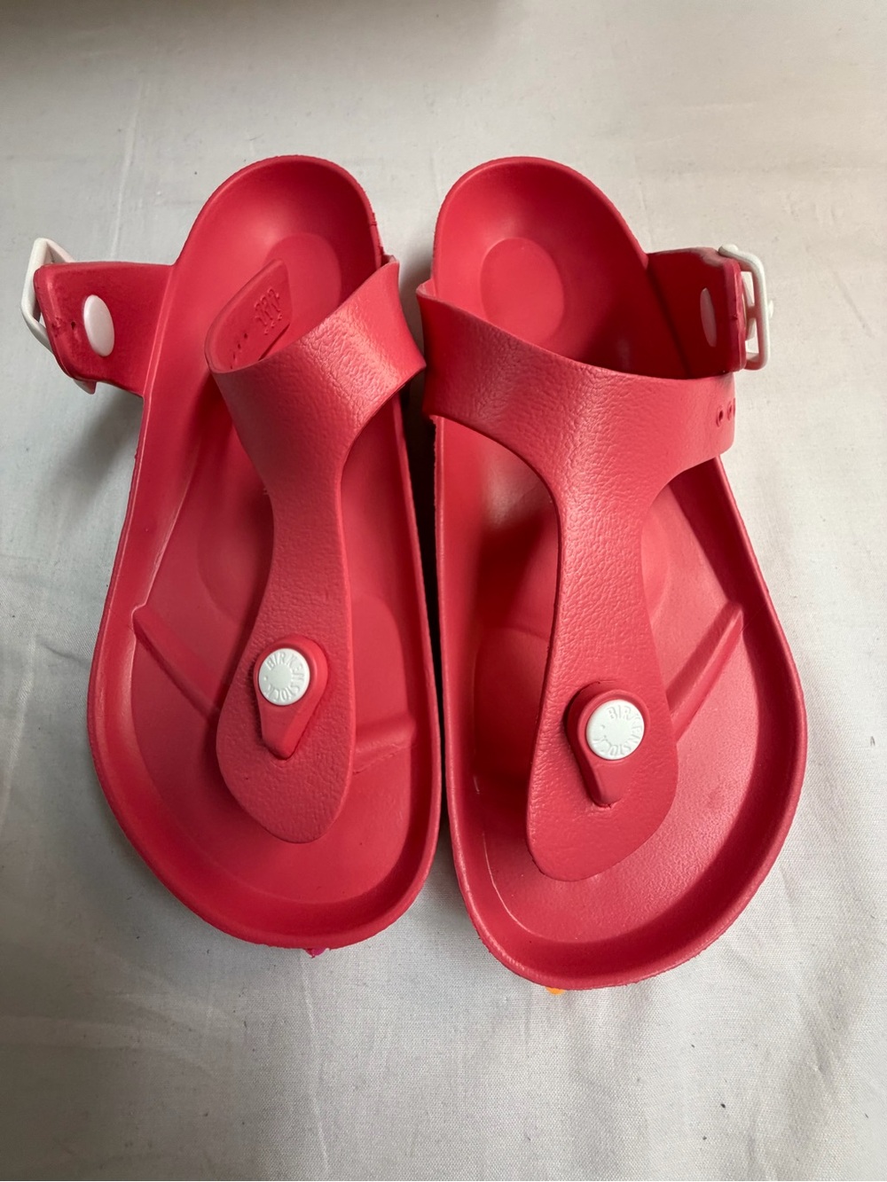 Birkenstock Red T-Strap EVA Sandals